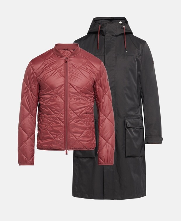 

Двухслойное пальто Armani Exchange, черный