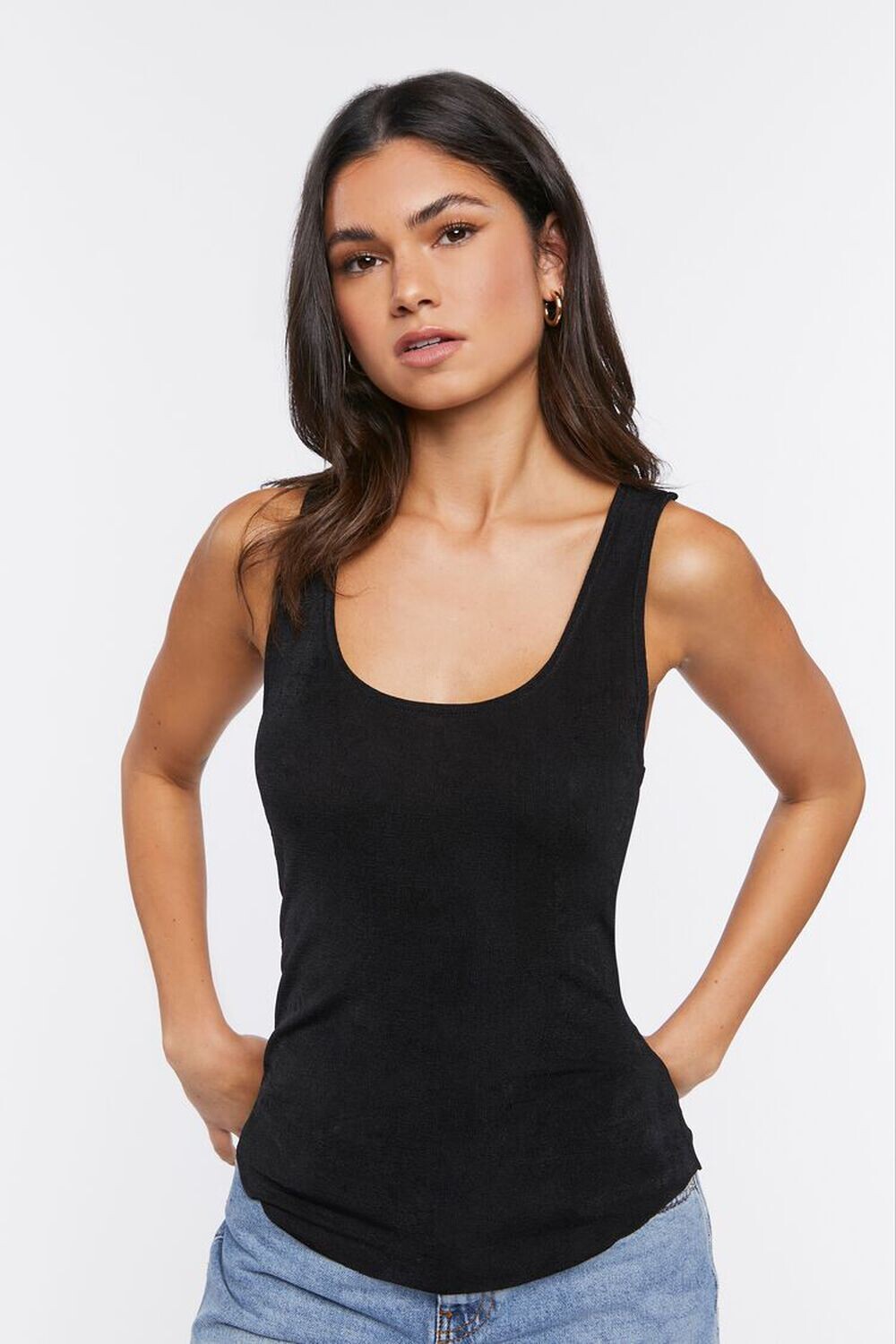 

Майка с закрученной спиной Forever 21, черный