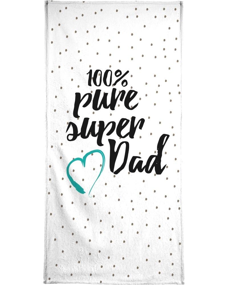 

Полотенце для ванной Juniqe Super Dad, цвет Blau & Schwarz