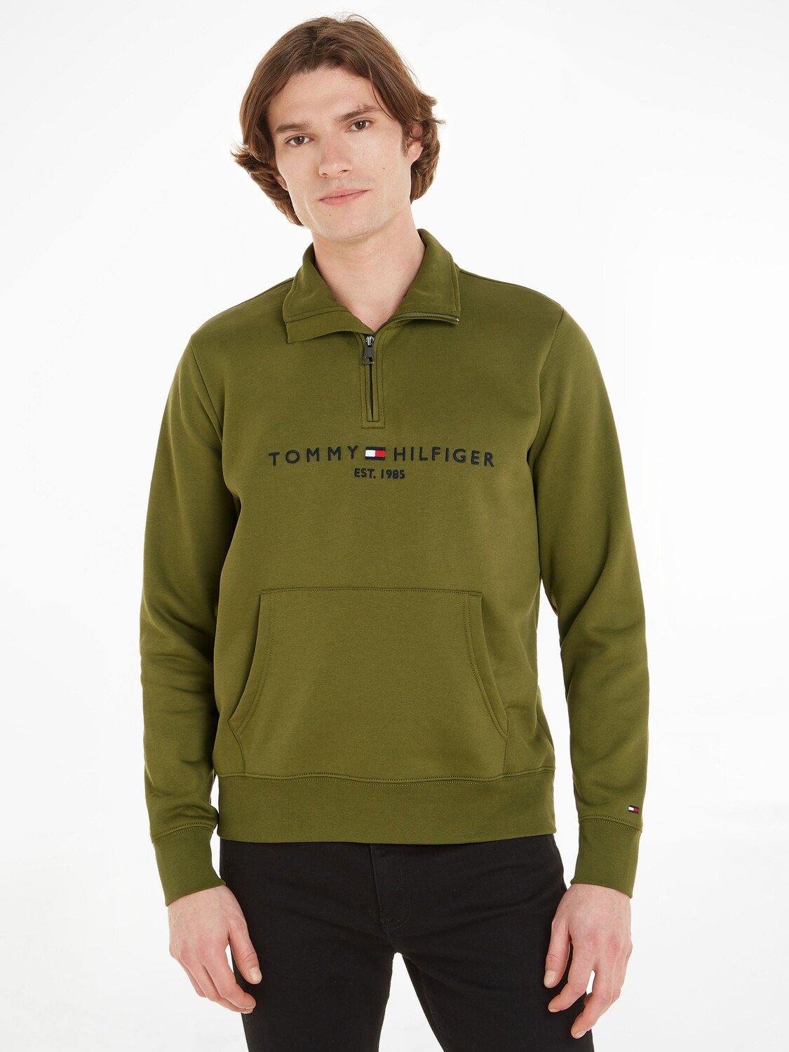 

Толстовка с воротником-стойкой Tommy Hilfiger, зеленый