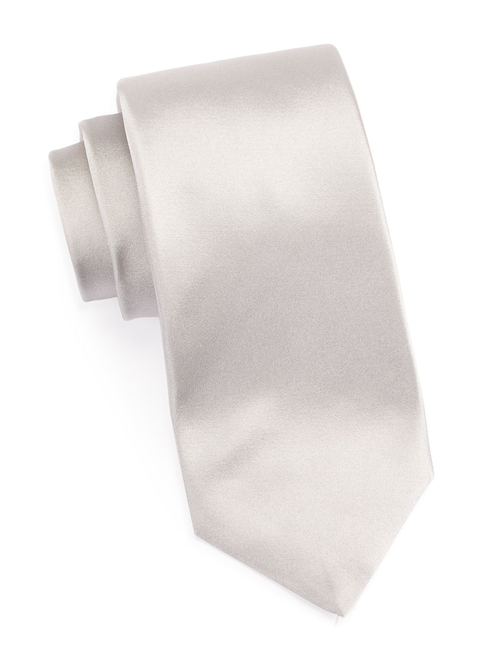 Шелковый галстук Paul Stuart, серебряный