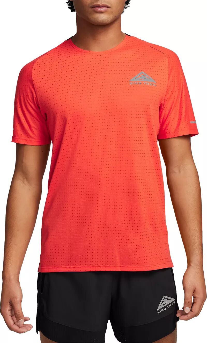 Мужская футболка для бега по пересеченной местности с короткими рукавами Nike Dri-FIT Trail Solar Chase мужская футболка для бега по пересеченной местности с логотипом и короткими рукавами fifth sun синий