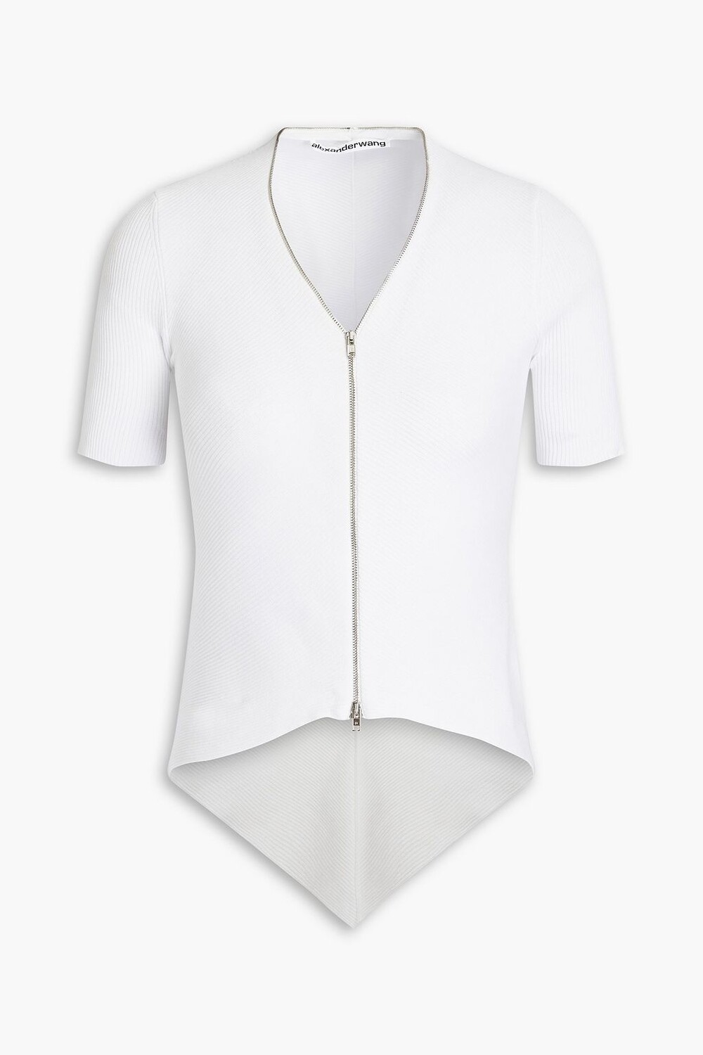 

Хлопковый топ в рубчик ALEXANDER WANG, белый