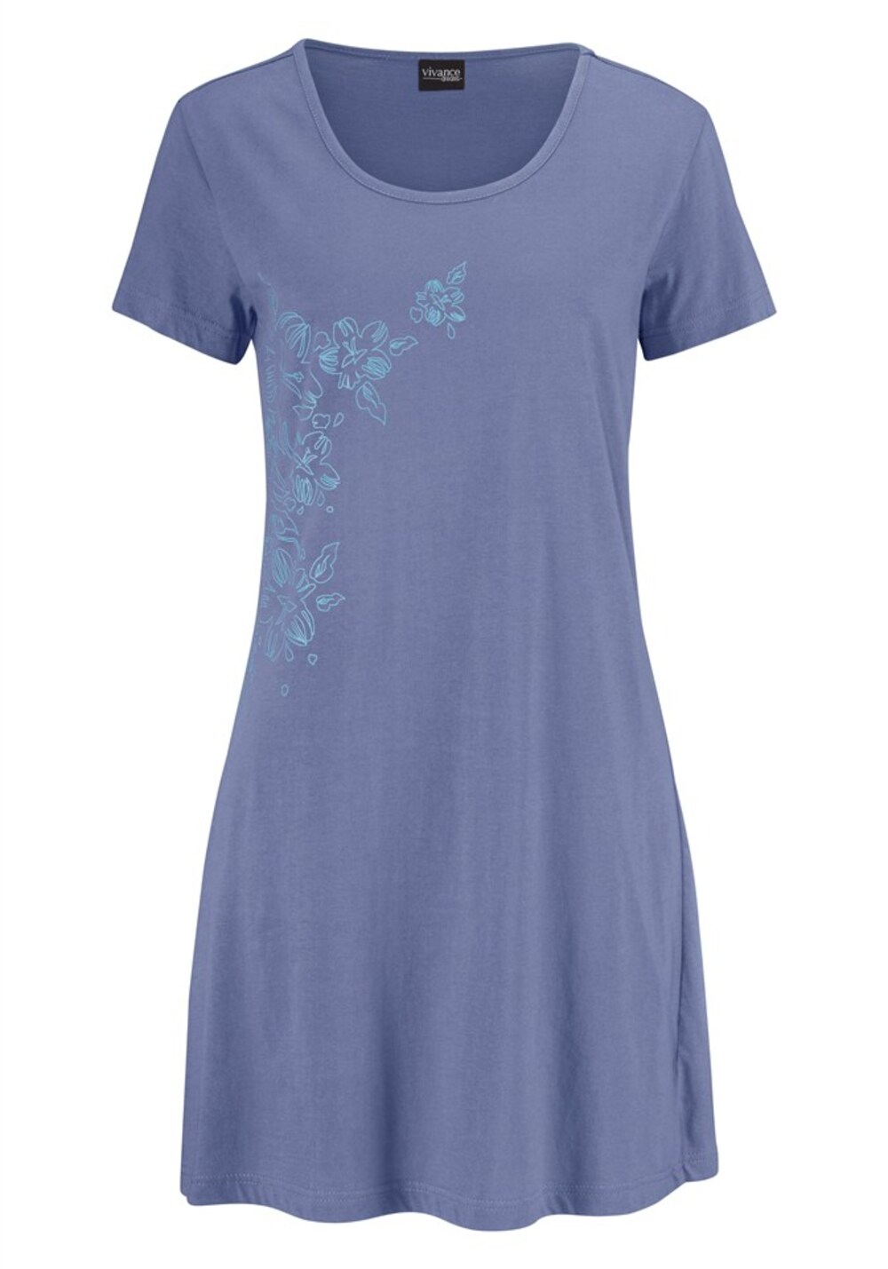 Ночная рубашка VIVANCE, пыльно-синий ночная рубашка oysho stretch cotton stripe пыльно розовый