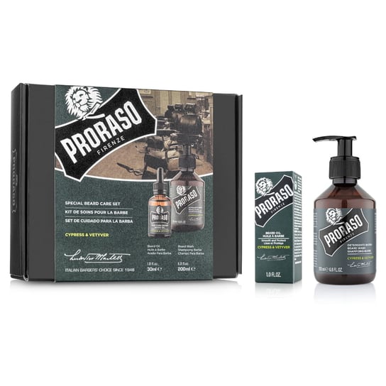 Набор из двух шампуней и масла для бороды Proraso Cypress Vetyver