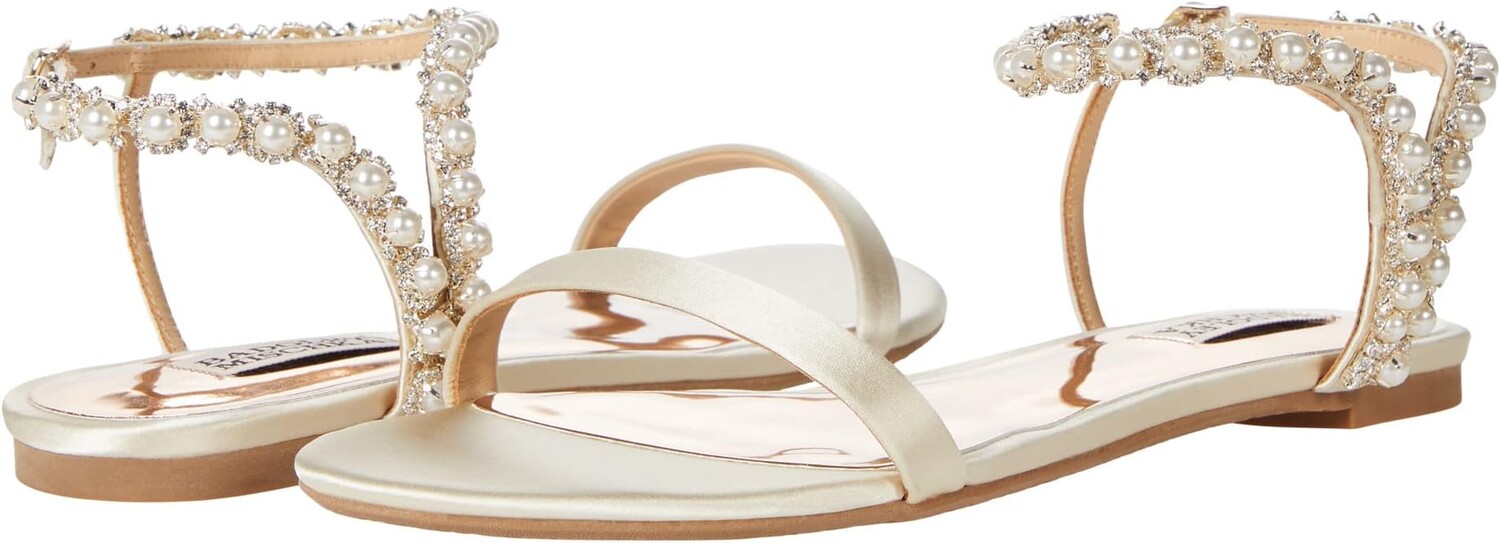 

Сандалии на плоской подошве Klare Badgley Mischka, слоновая кость
