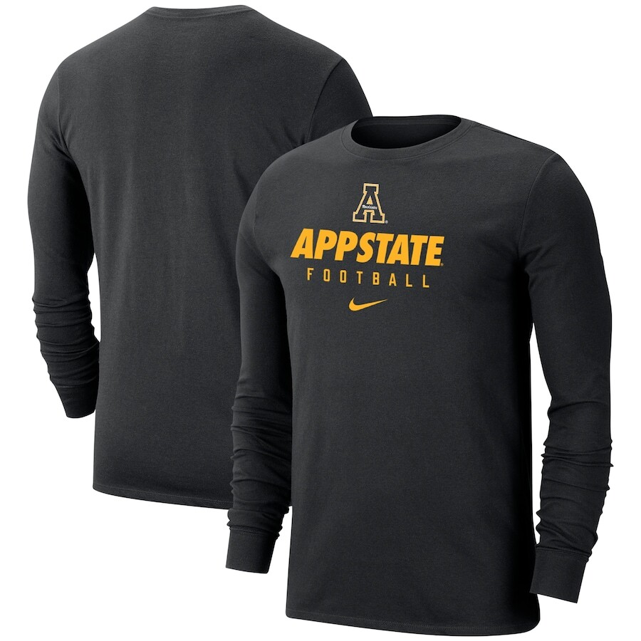 

Футболка с длинным рукавом Nike Appalachian State Mountaineers, черный