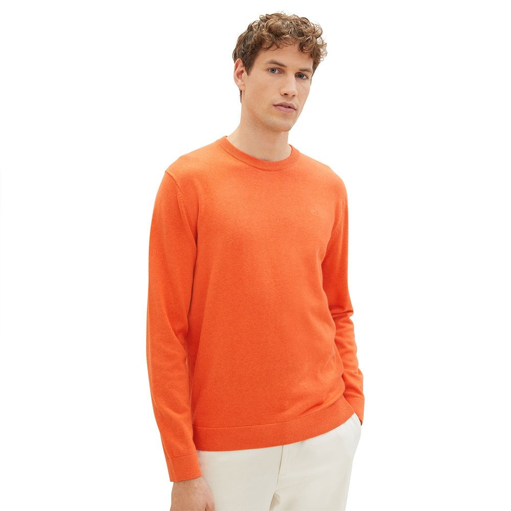 Свитер Tom Tailor 1039810 Basic Knit Crew Neck, оранжевый – заказать с  доставкой из-за рубежа через онлайн-сервис «CDEK.Shopping»