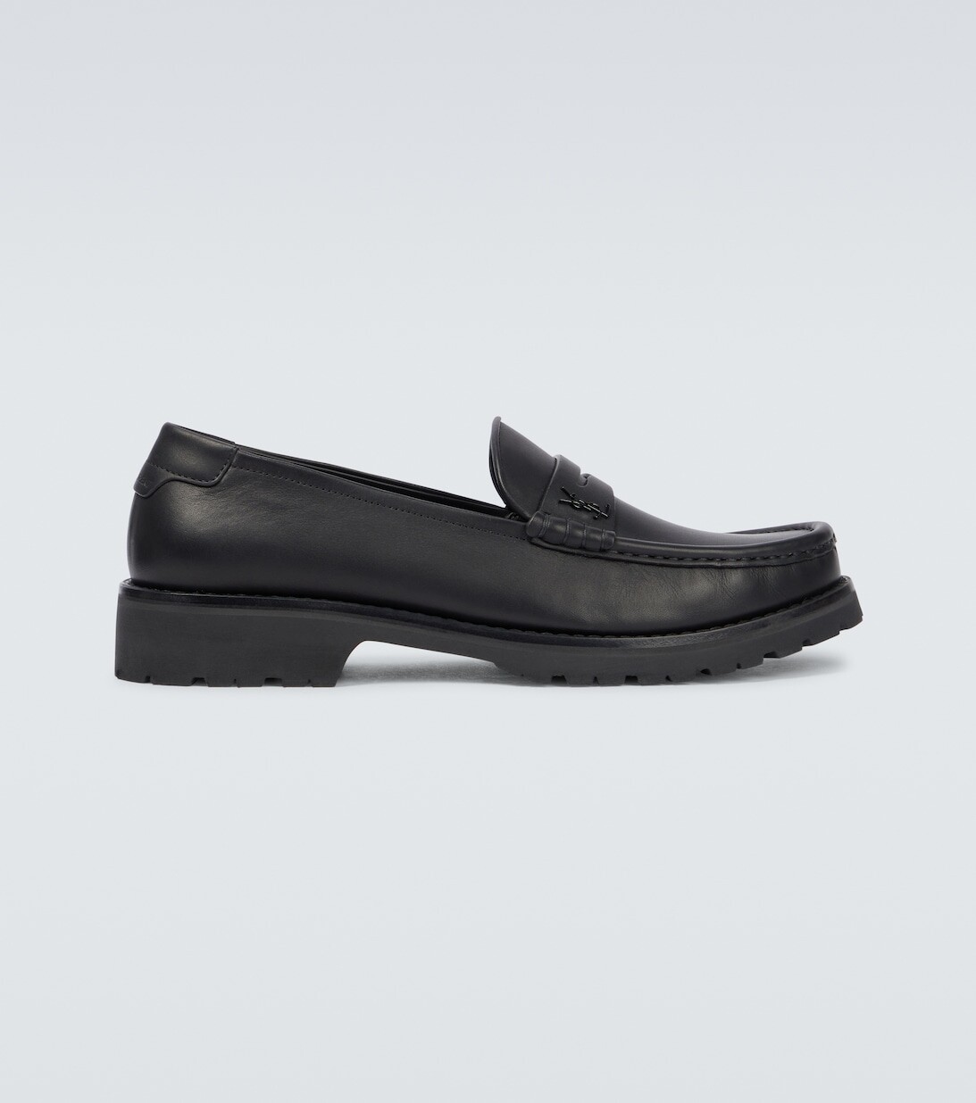 

Кожаные лоферы Le Monogram Saint Laurent, черный