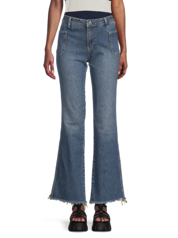 Расклешенные джинсы Izzy со средней посадкой Free People, цвет In The West