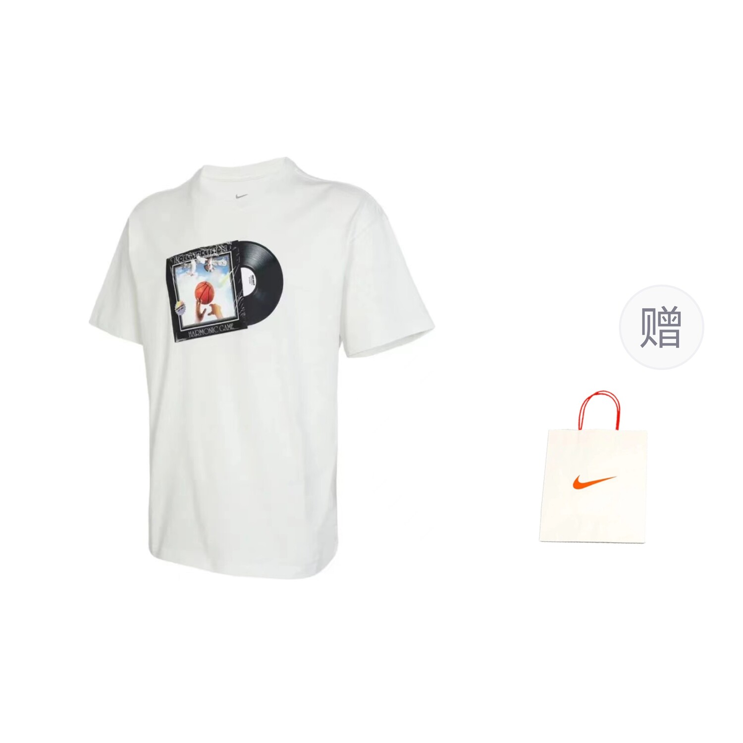 

Футболка мужская белая + подарочный пакет Nike, белый