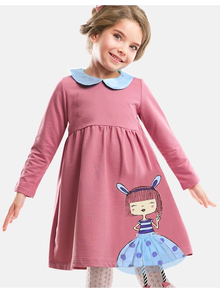 

Платье Denokids Hello Bunny, розовый