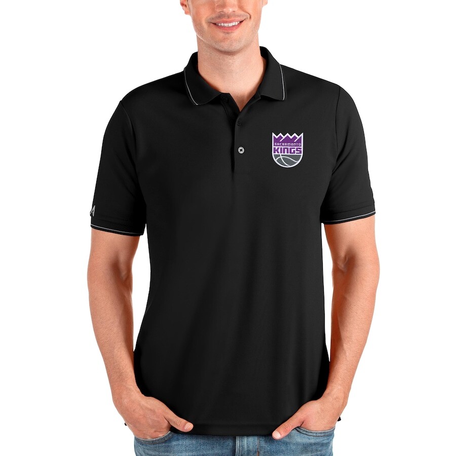 

Поло с коротким рукавом Antigua Sacramento Kings, черный