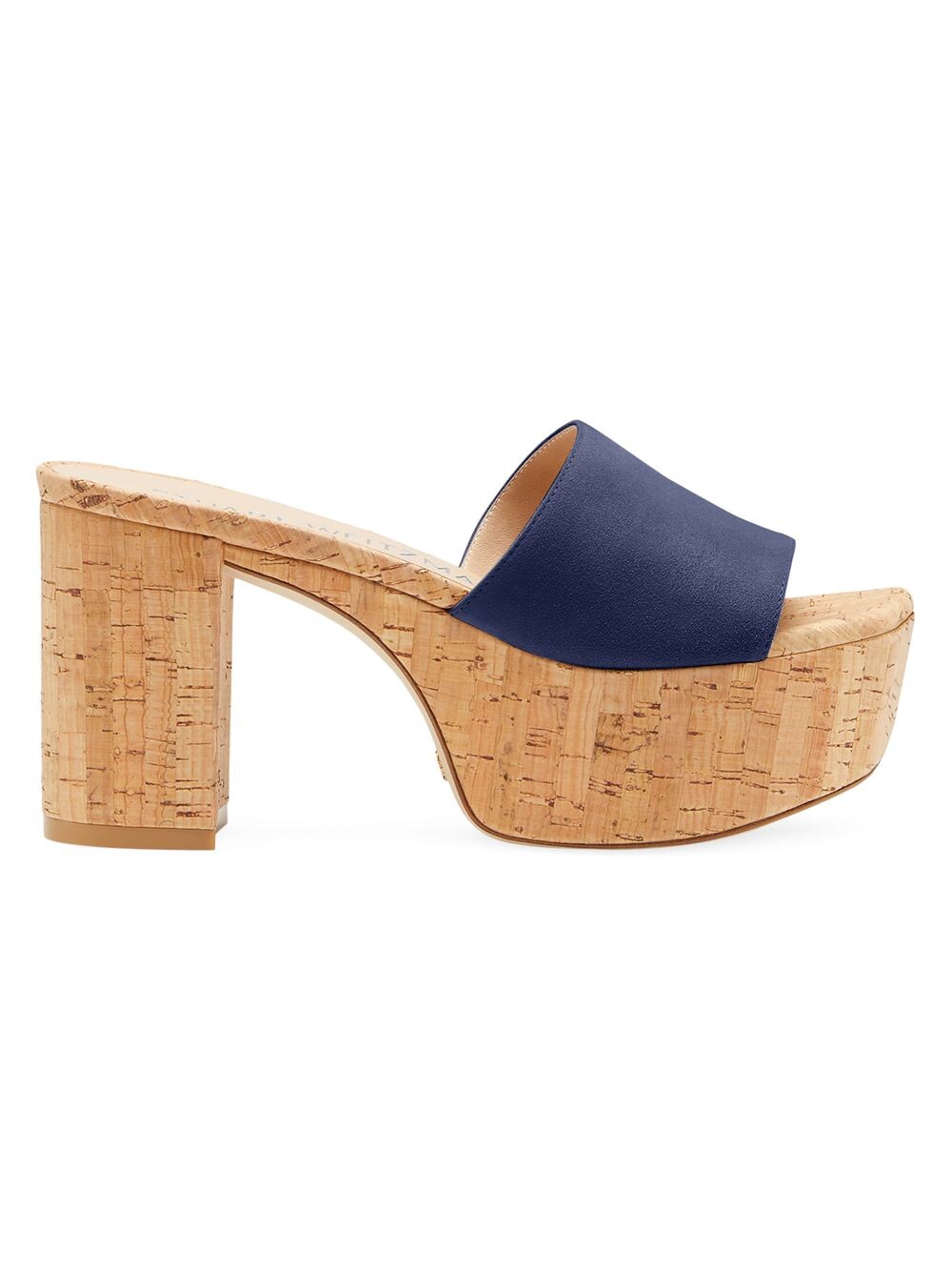 

Пробковые сандалии на платформе 95MM Stuart Weitzman, синий