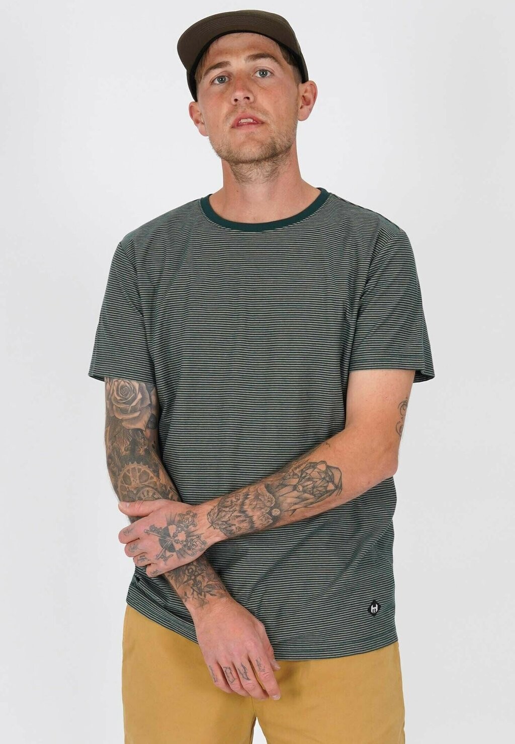 

Футболка с принтом MICRO Honesty Rules, цвет racing green beige