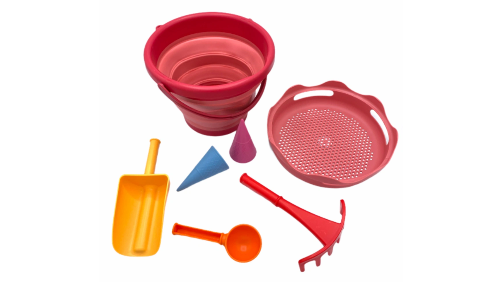 

Schildkröt Fun Sports Набор складных ведер Sand Toys 7 в 1, цвет: красный