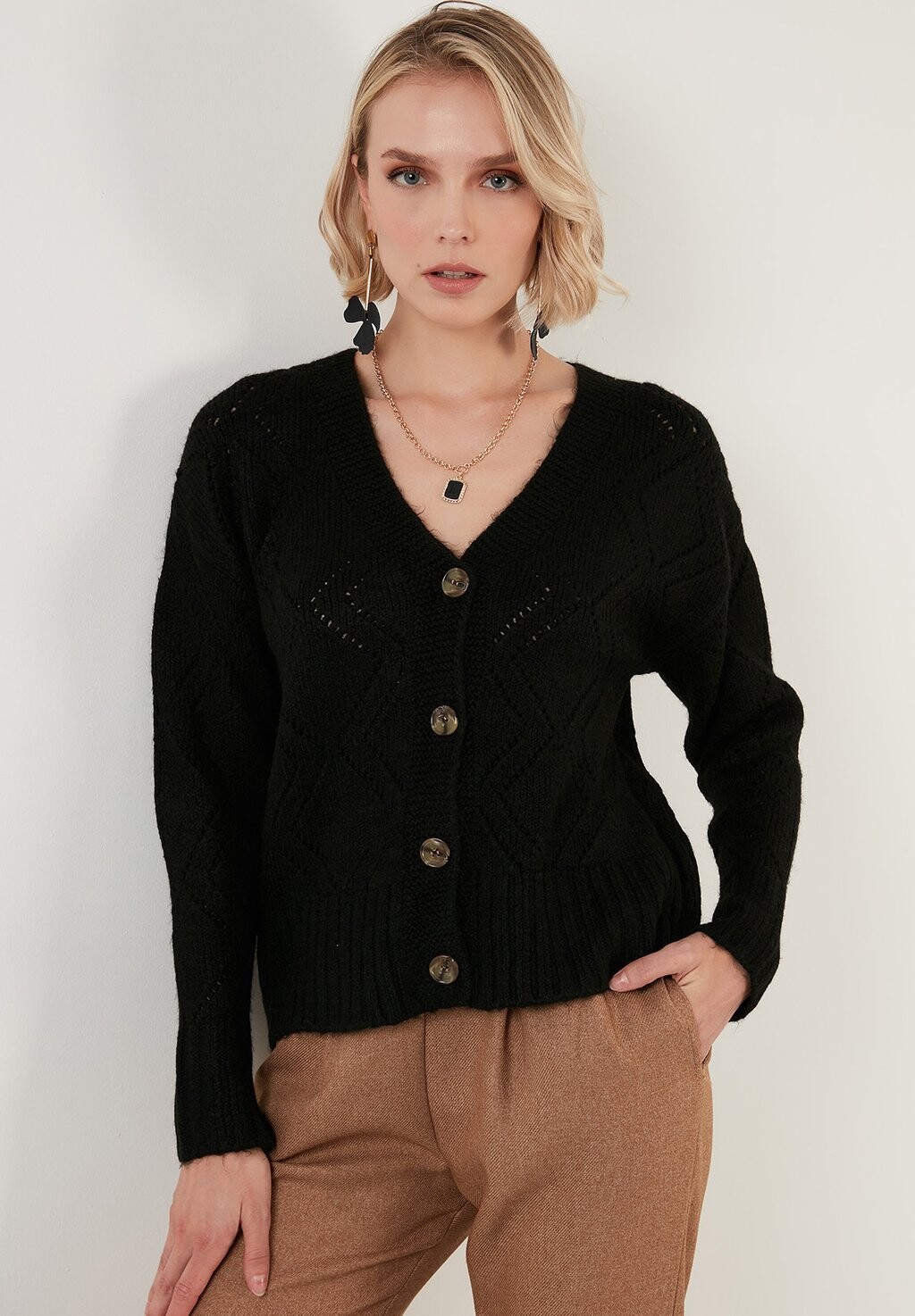 

Кардиган LELA Regular Fit, черный