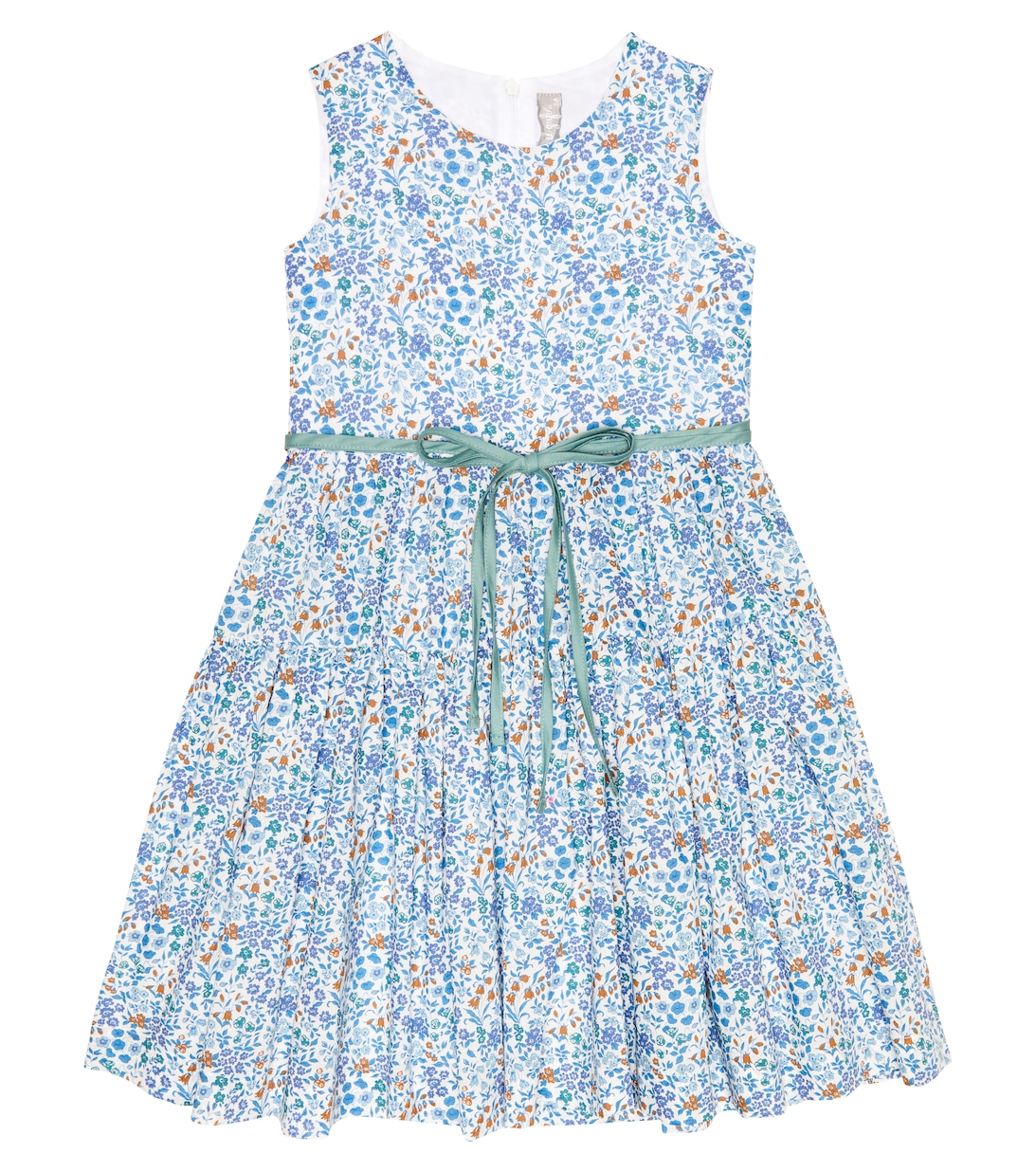 Хлопковое платье с цветочным принтом Il Gufo, синий платье с принтом il gufo синий