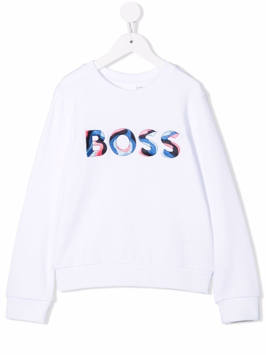 

Толстовка с вышитым логотипом BOSS Kidswear, белый