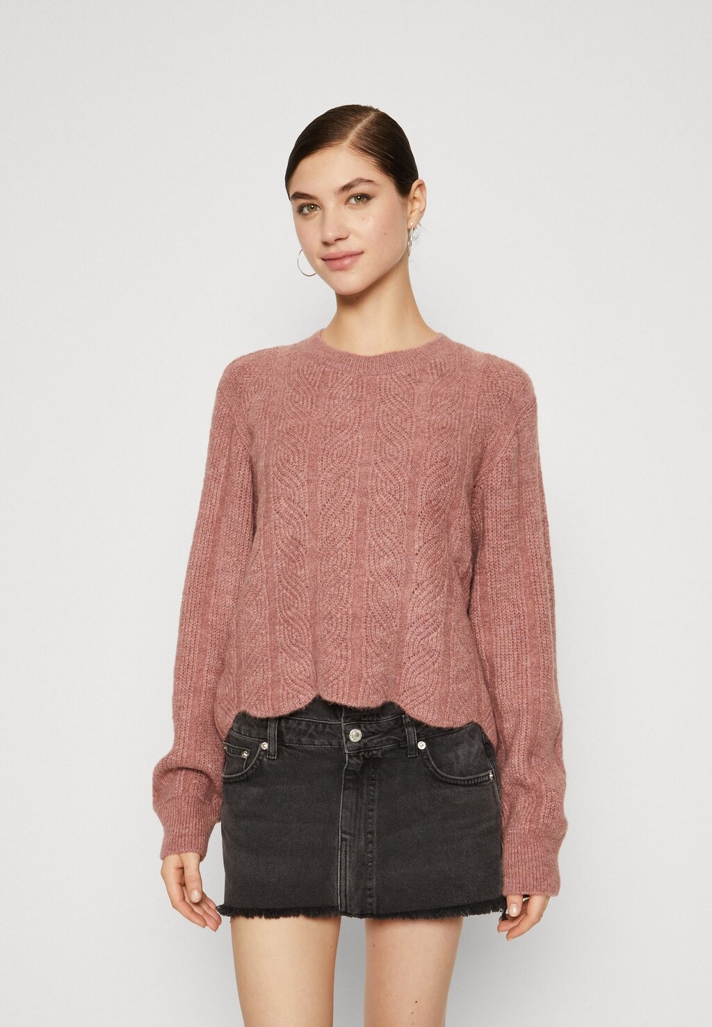 

Свитшот JDY JDYFREJA O NECK SALLOP EDGE, цвет nostalgia rose melange