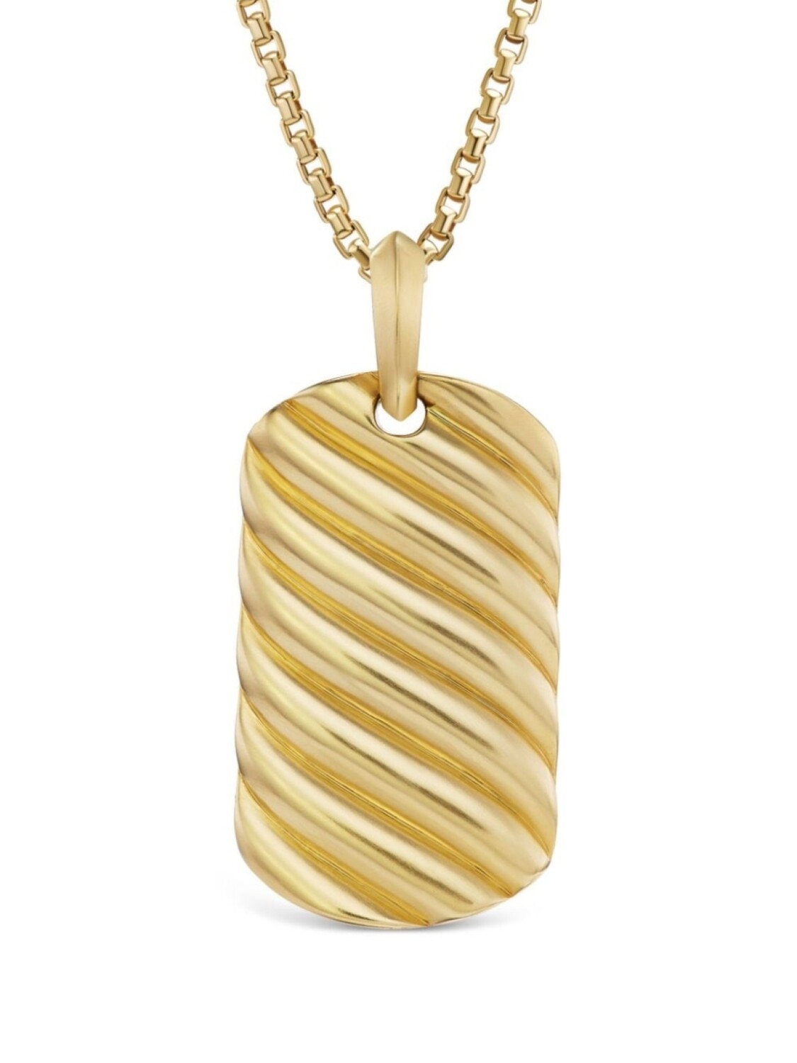 

Подвеска Sculpted Cable Tag из желтого золота David Yurman, золотой