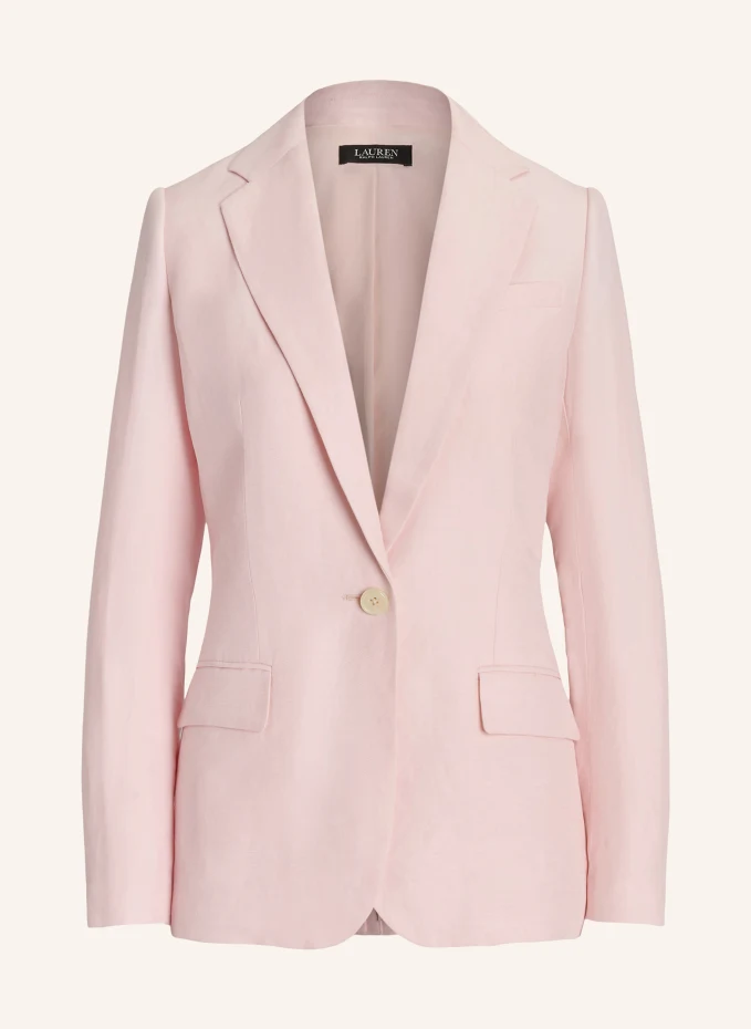 

Блейзер с льном Lauren Ralph Lauren, розовый