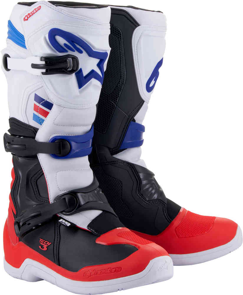 

Ботинки для мотокросса Tech 3 Alpinestars, черный/белый/красный/синий