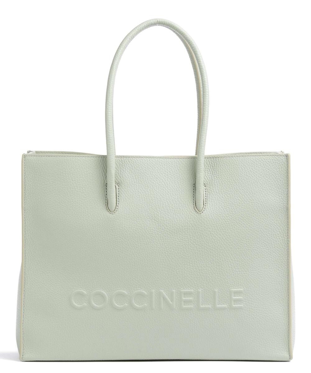 

Сумка-шоппер Myrtha Maxi Logo из зерненой кожи Coccinelle, зеленый