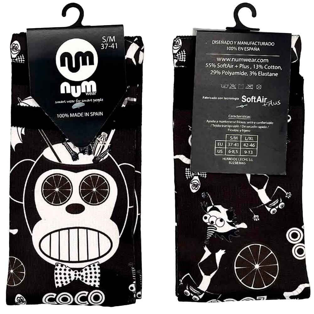 

Носки Num Wear Loco monky coco loco Half long, черный