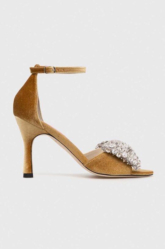 

Выполненные на заказ босоножки Ashley с бантом и кристаллами Custommade, бежевый