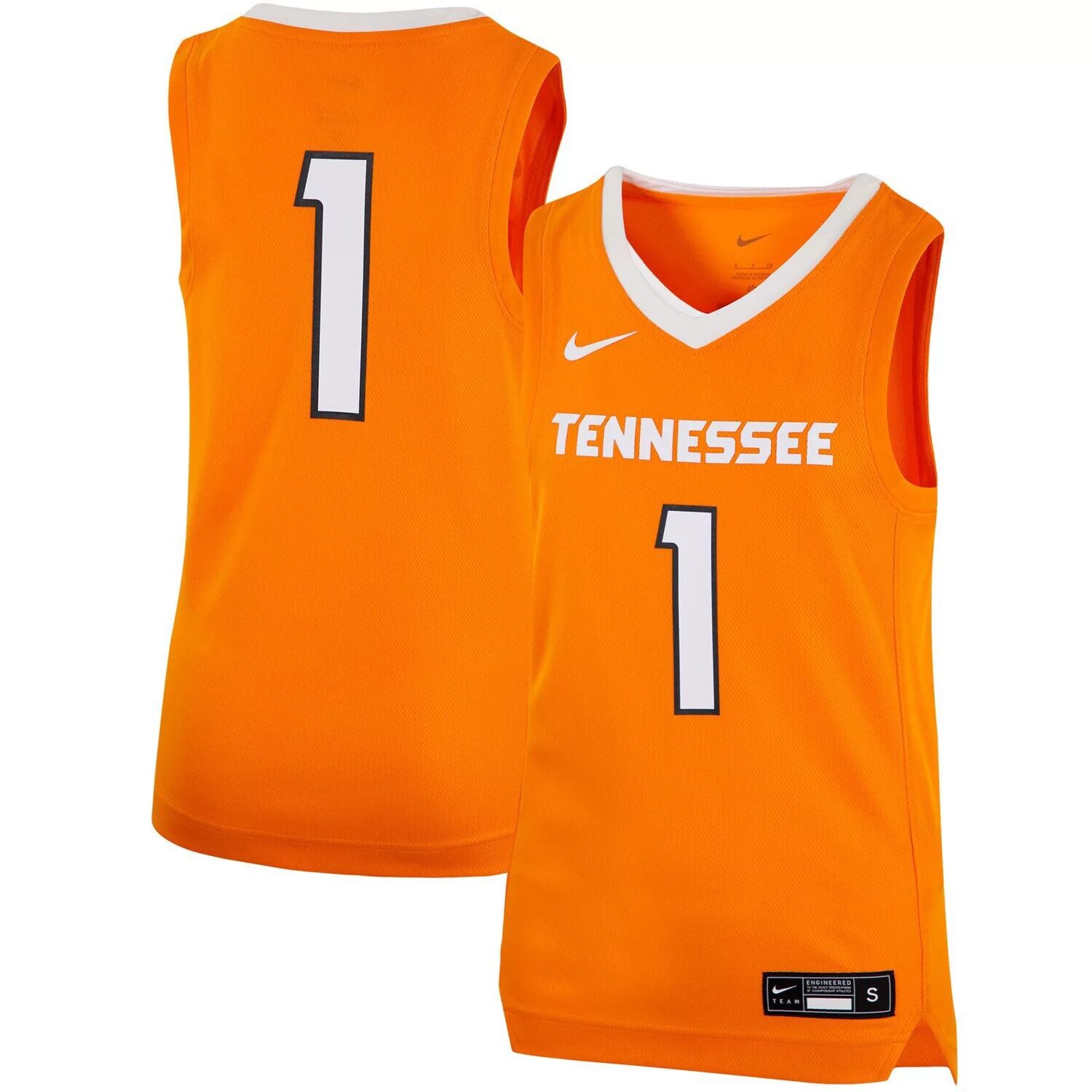 

Реплика баскетбольной майки молодежной команды Nike #1 Tennessee Orange Tennessee Volunteers Team Nike