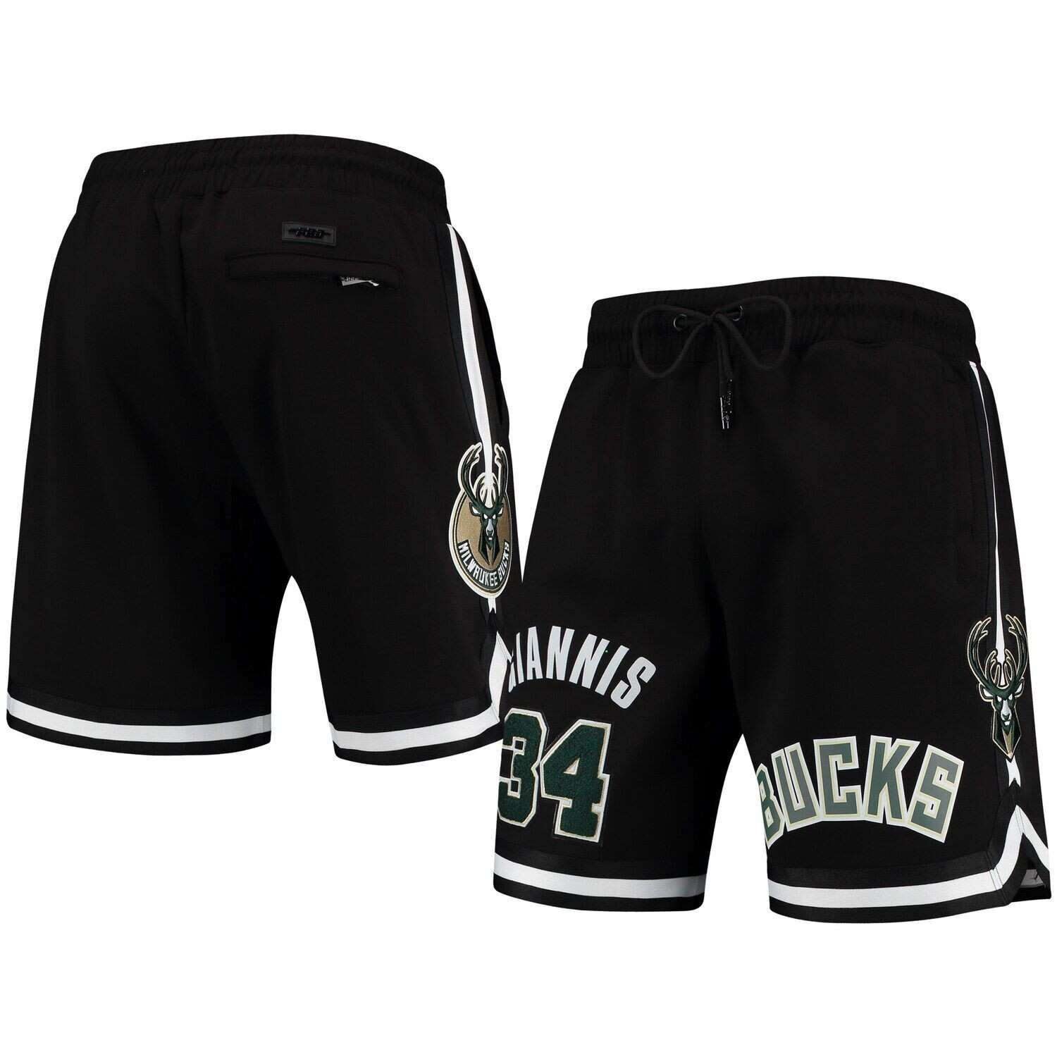 

Мужские черные шорты для игроков Pro Standard Giannis Antetokounmpo Milwaukee Bucks