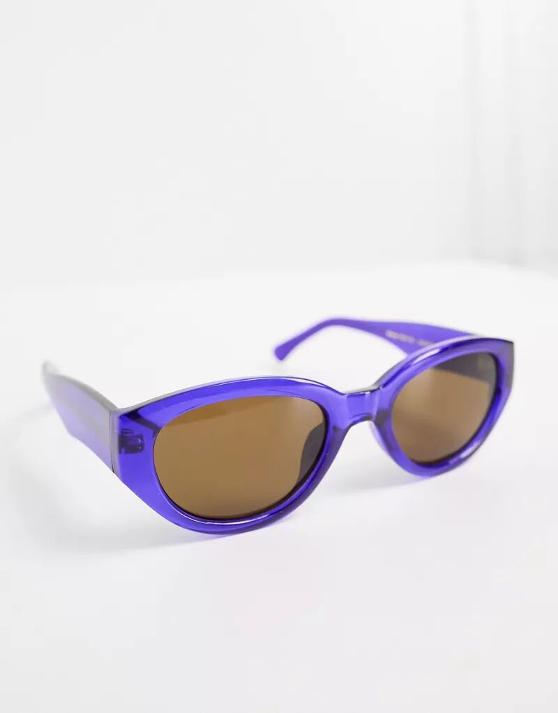 Круглые фестивальные солнцезащитные очки A.Kjaerbede Winnie, фиолетовые, прозрачные