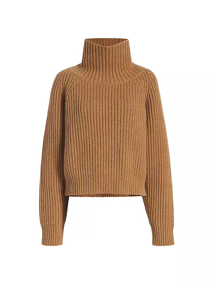 цена Кашемировый свитер в рубчик Lanzino Khaite, цвет camel