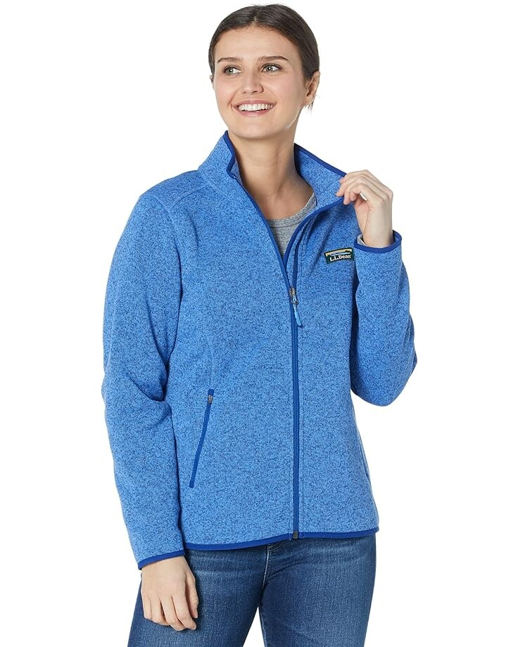 

Куртка L.L.Bean Petite Sweater Fleece Full Zip, синий