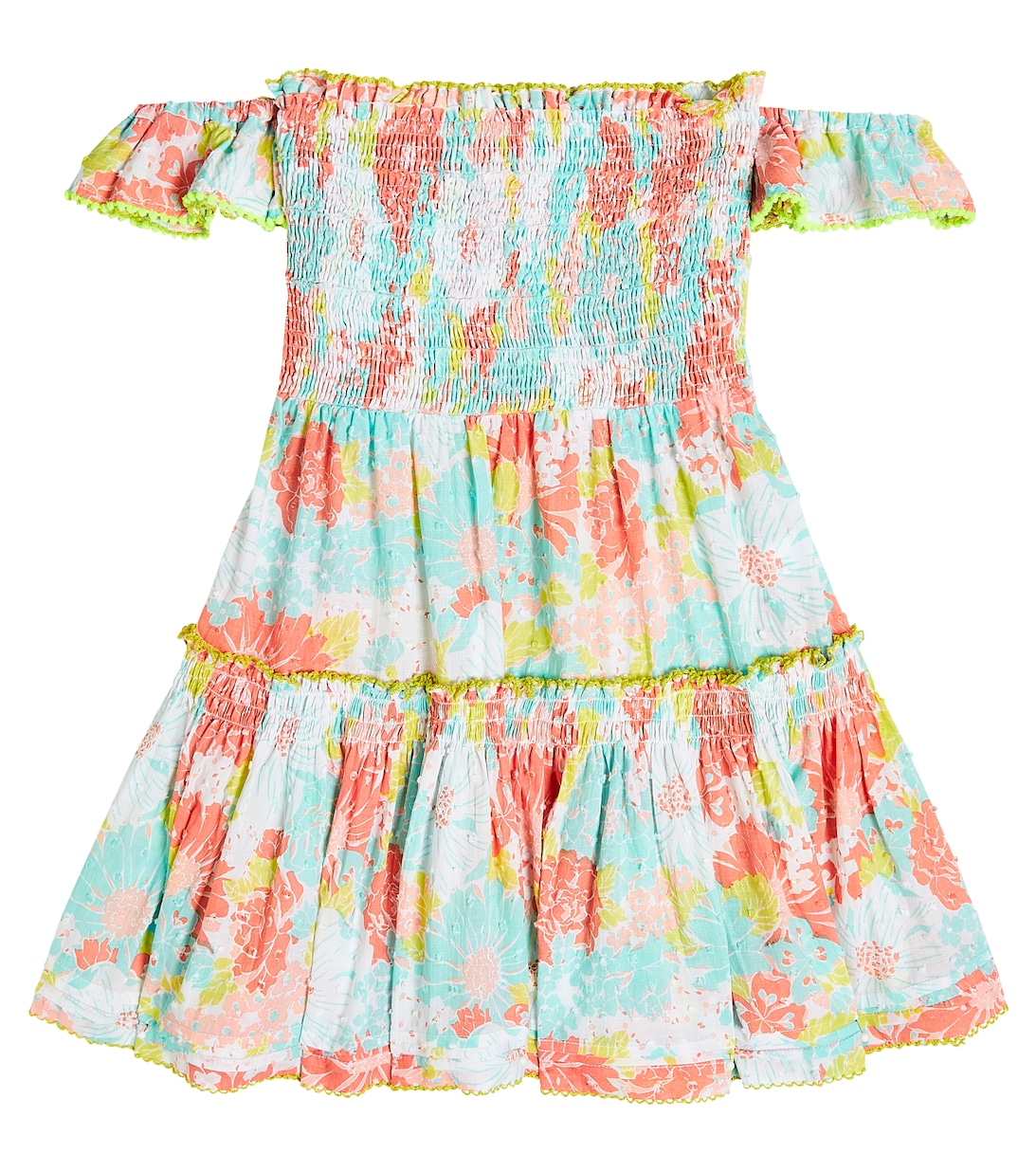 Платье Aurora с цветочным принтом Poupette St Barth, разноцветный цена и фото