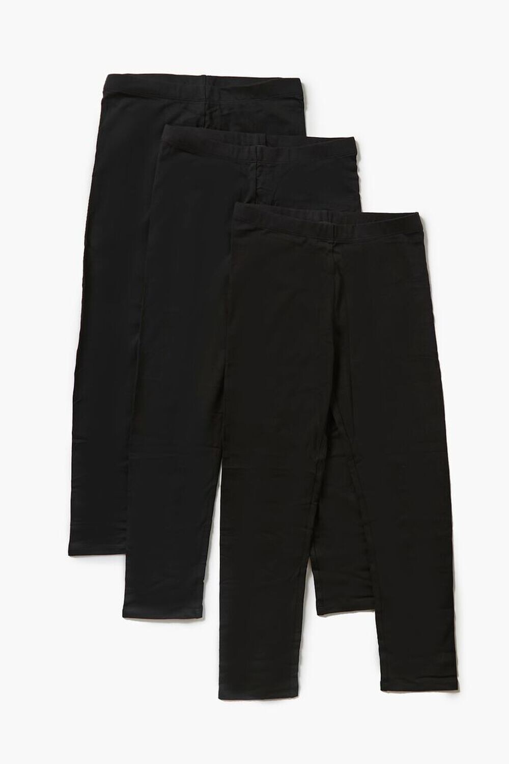 

Леггинсы из смесового хлопка для девочек — 3 шт. Forever 21, черный