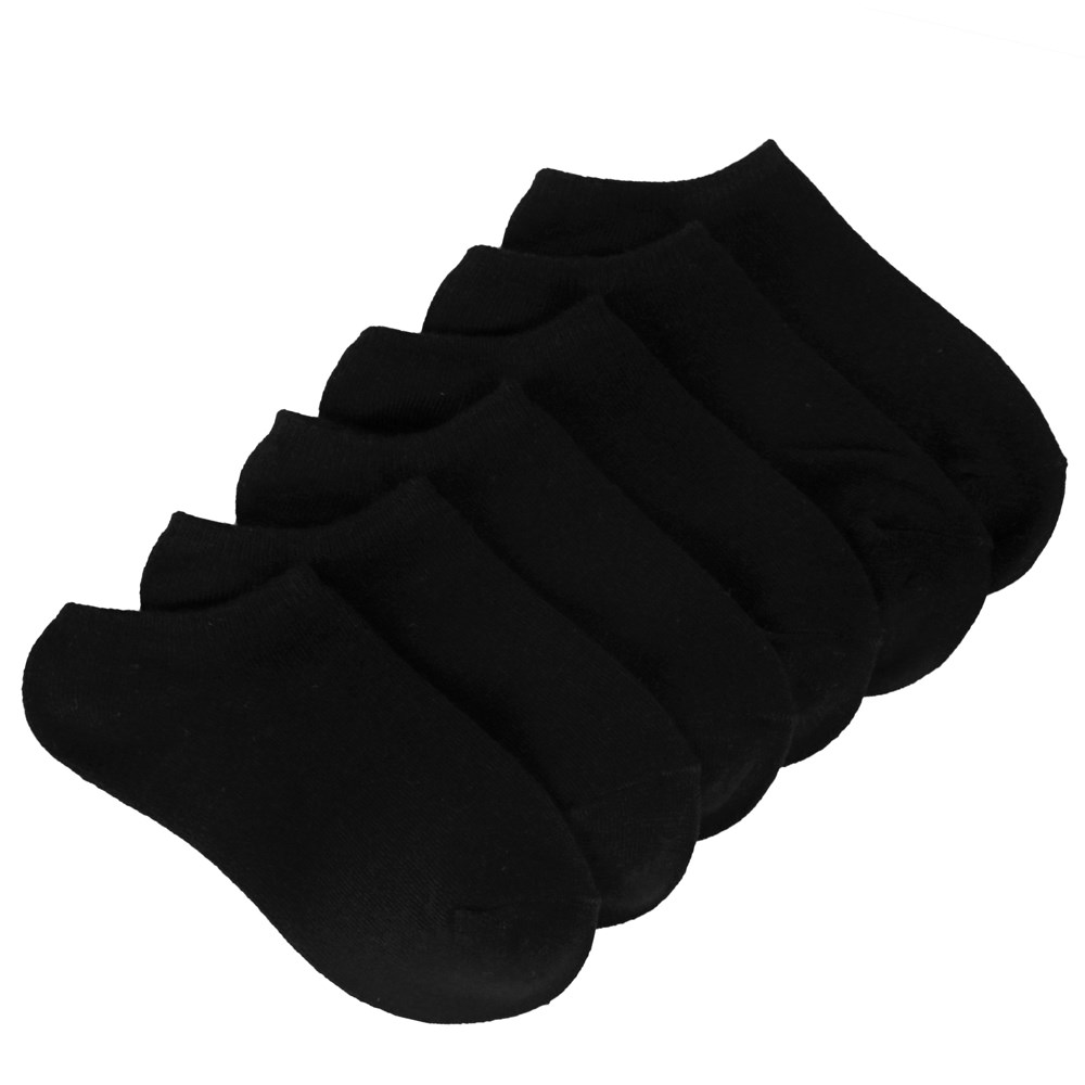 Набор из 6 детских носков-невидимок Sof Sole, черный