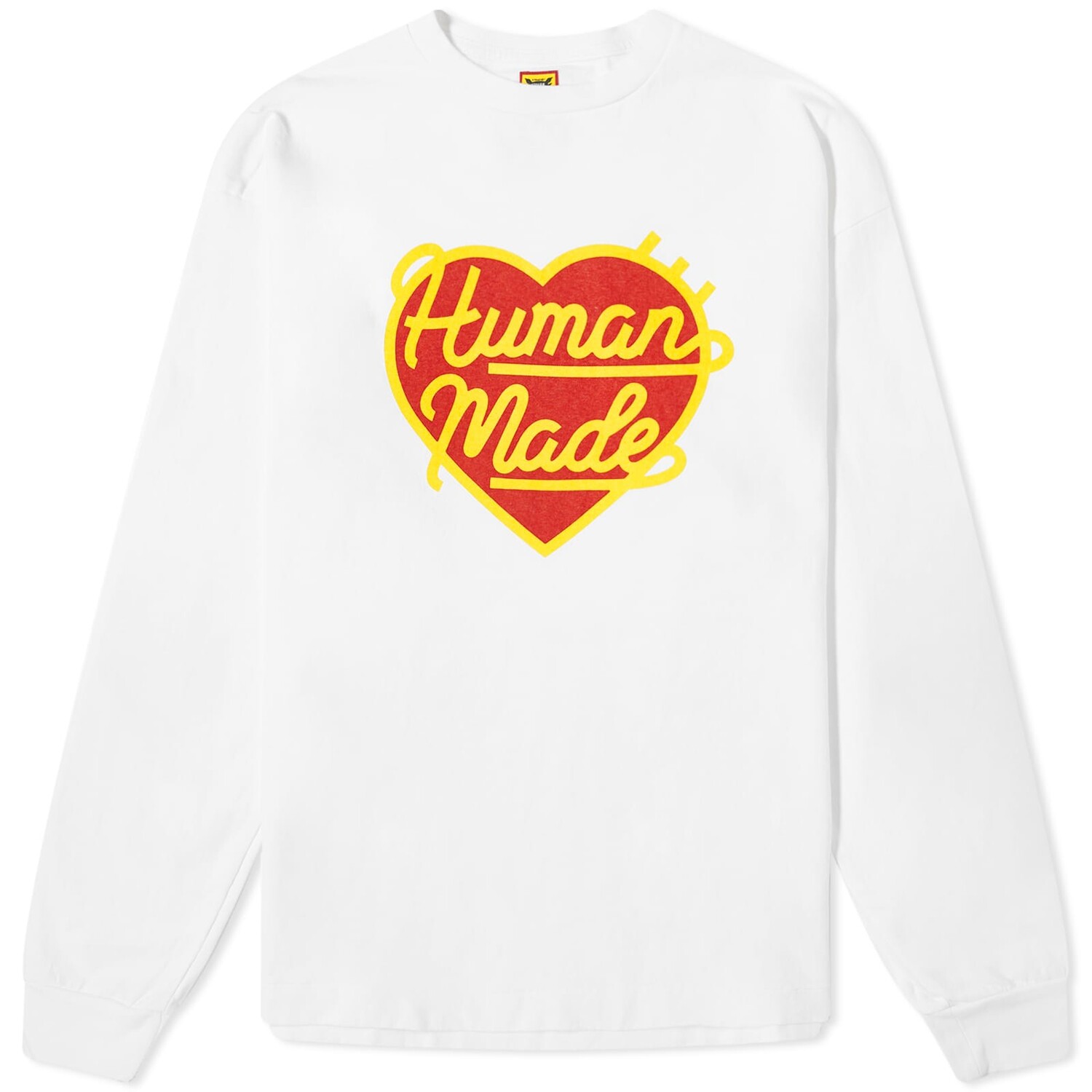 

Футболка Human Made Long Sleeve Large Heart, белый