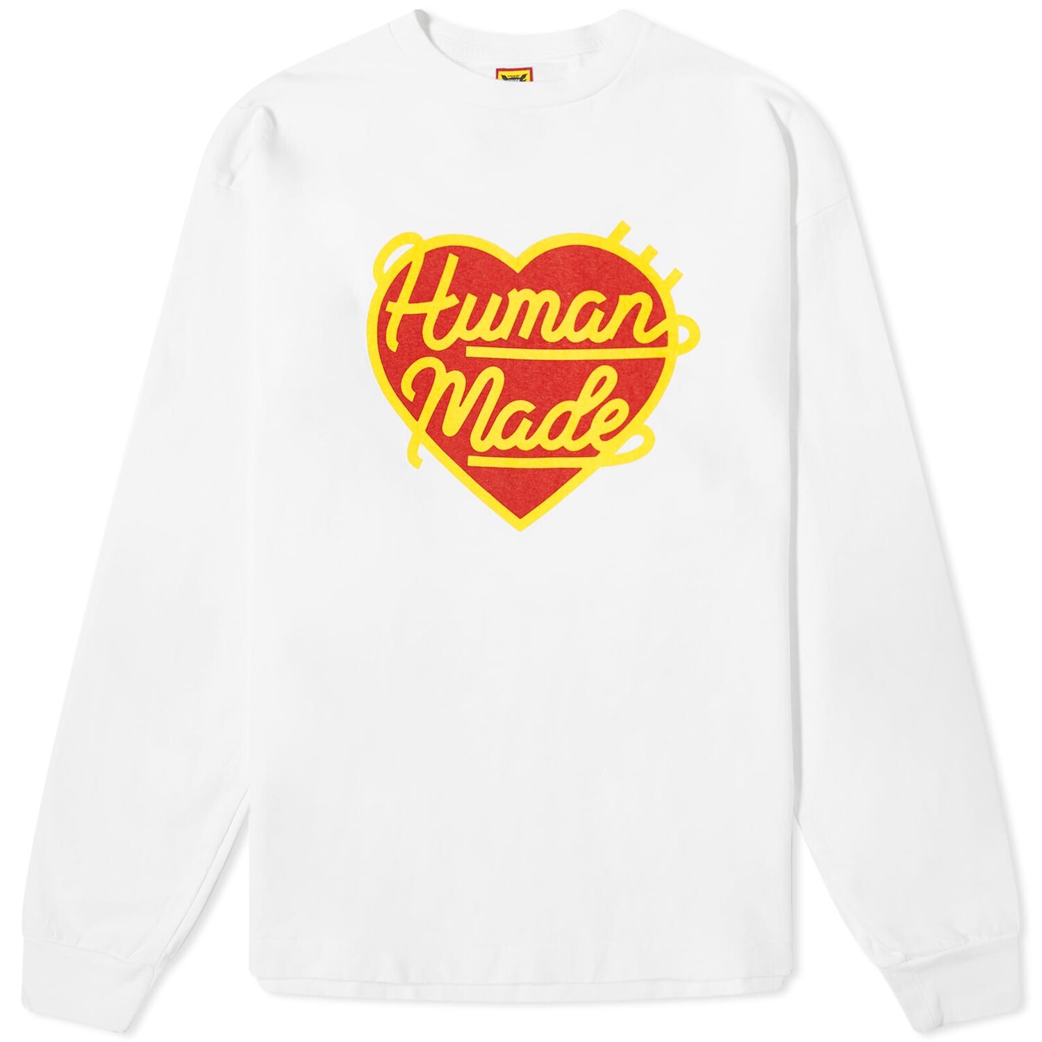 Футболка Human Made Long Sleeve Large Heart, белый