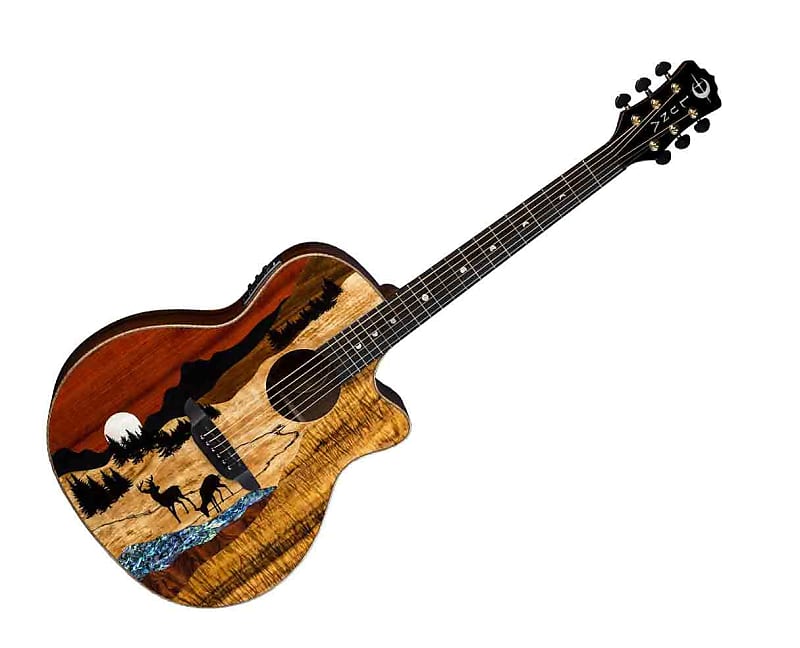 цена Акустическая гитара Luna Vista Deer Tropical Wood A/E Guitar w/Case