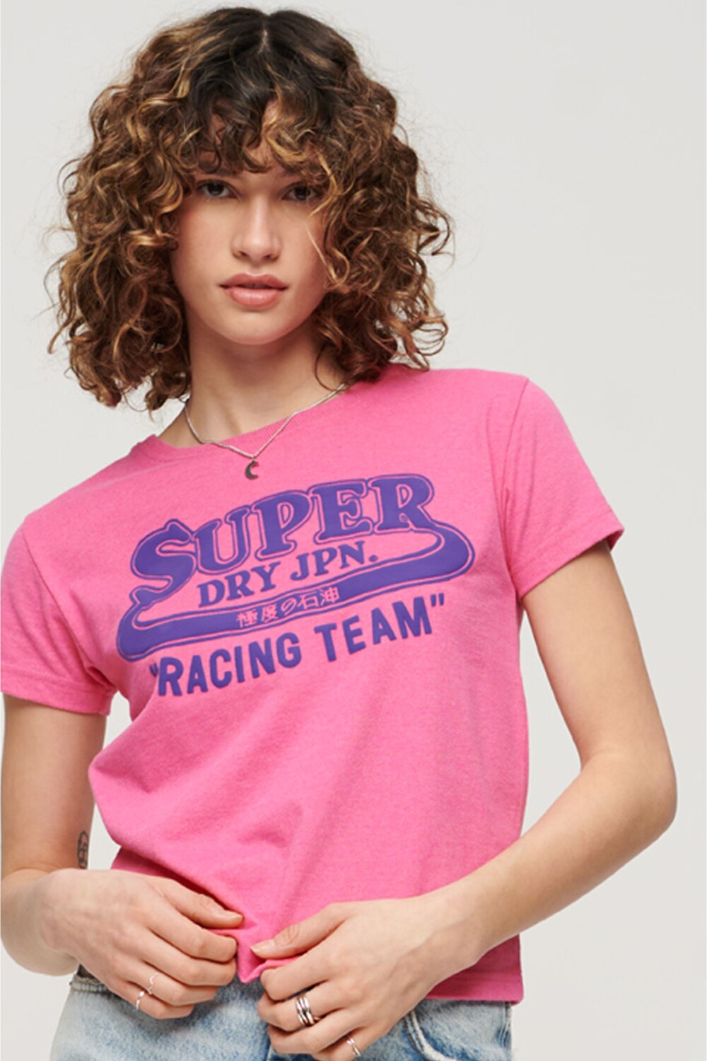 

Архивная футболка с неоновой графикой Superdry, розовый
