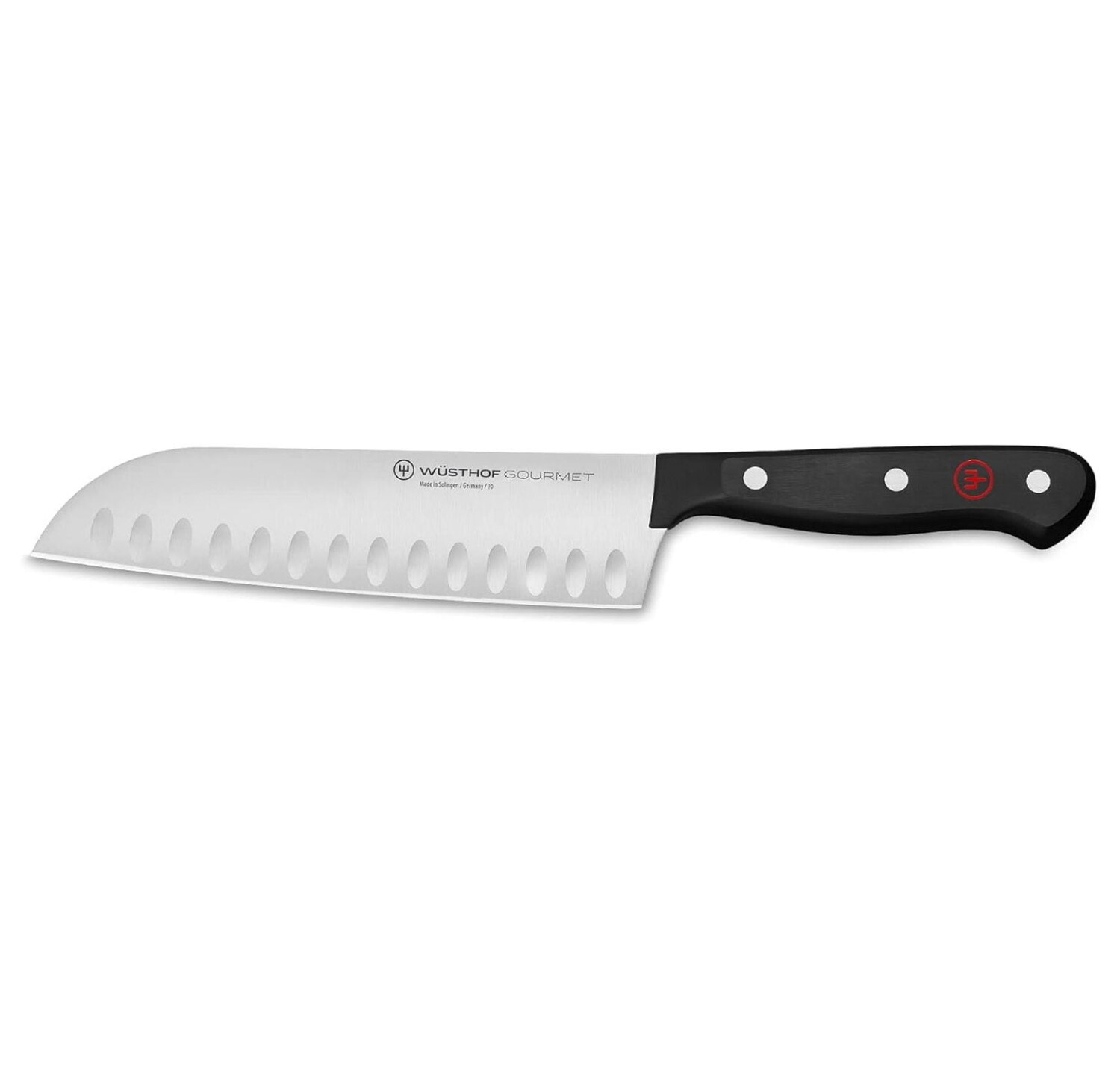 

YfulНож Santoku Yde Gourmet 7 дюймов с полой кромкой, черный YfulYde