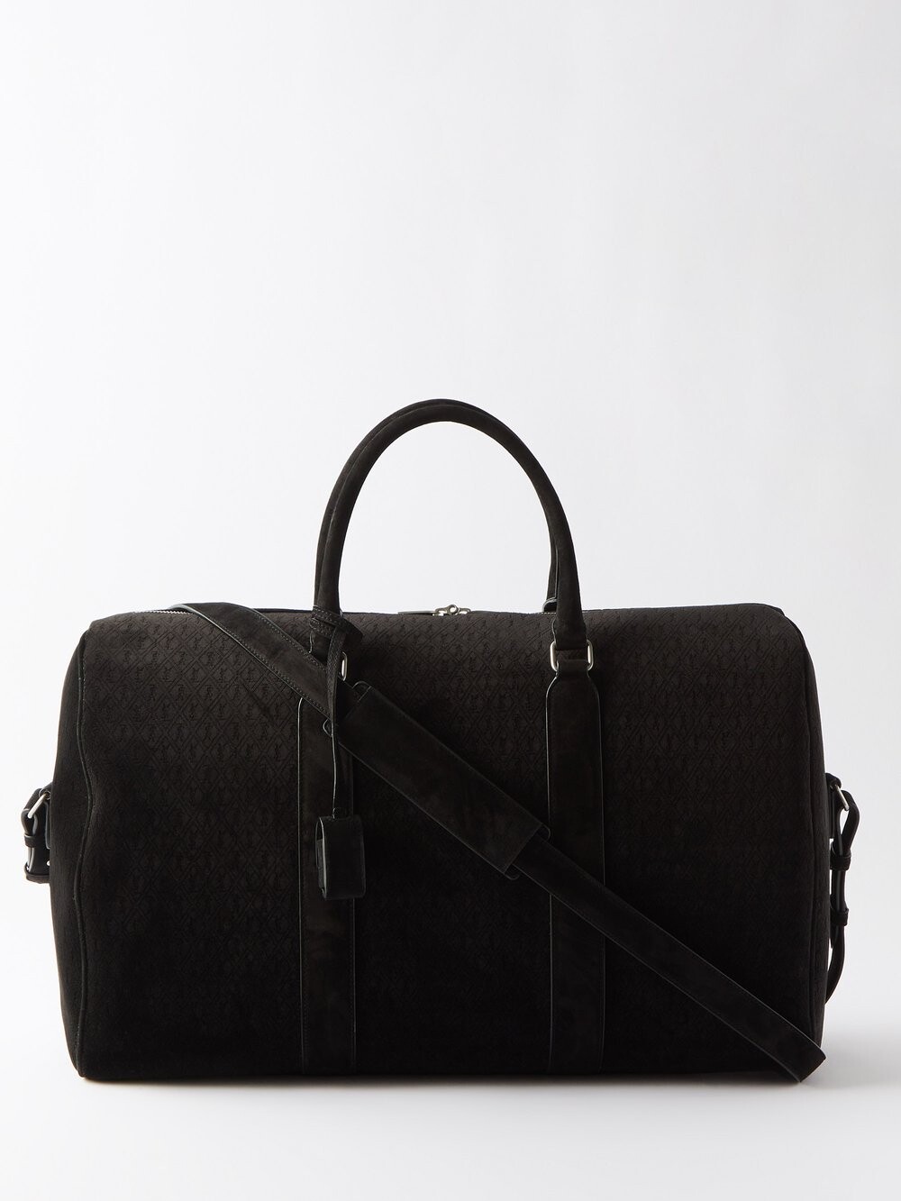 

48h сумка из бархата и кожи с монограммой ysl Saint Laurent, черный