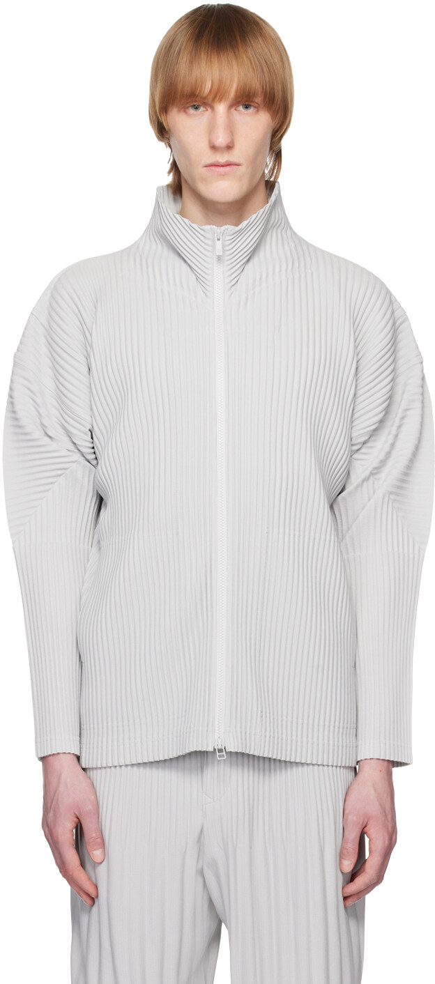 

Серый светлый кардиган Basics HOMME PLISSe ISSEY MIYAKE