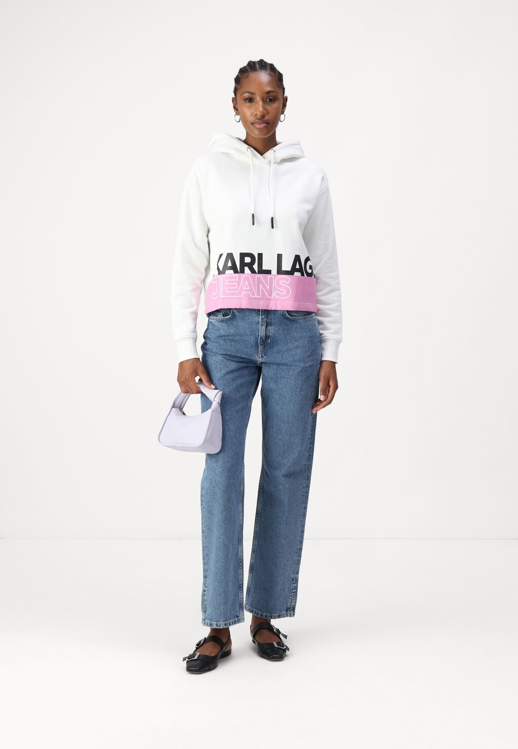 

Толстовка LOGO HOODIE Karl Lagerfeld, белый