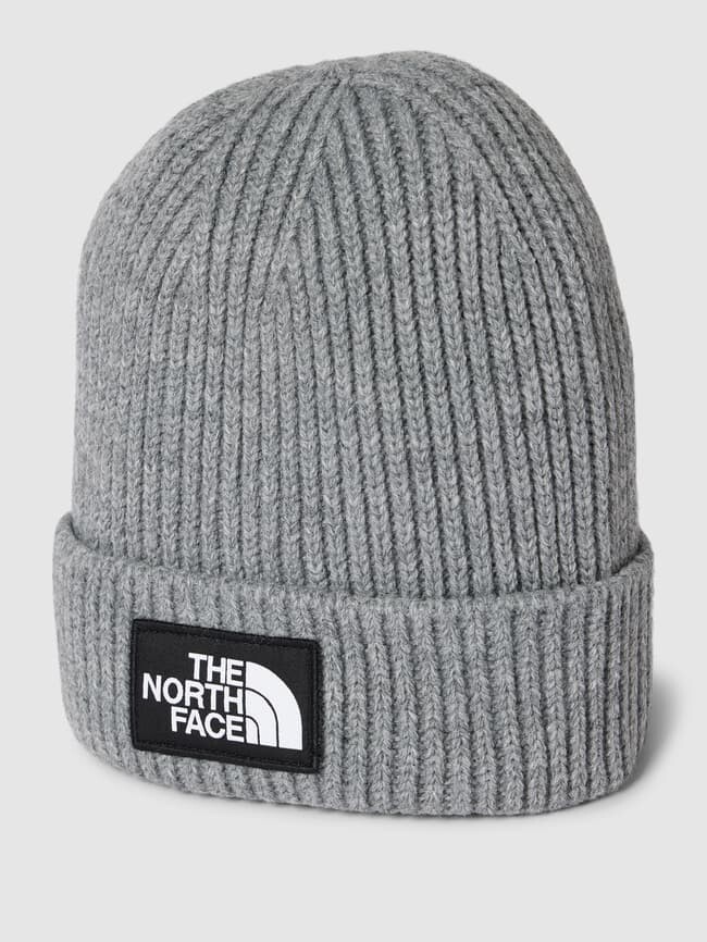 

Шапка-бини в рубчик The North Face, серый