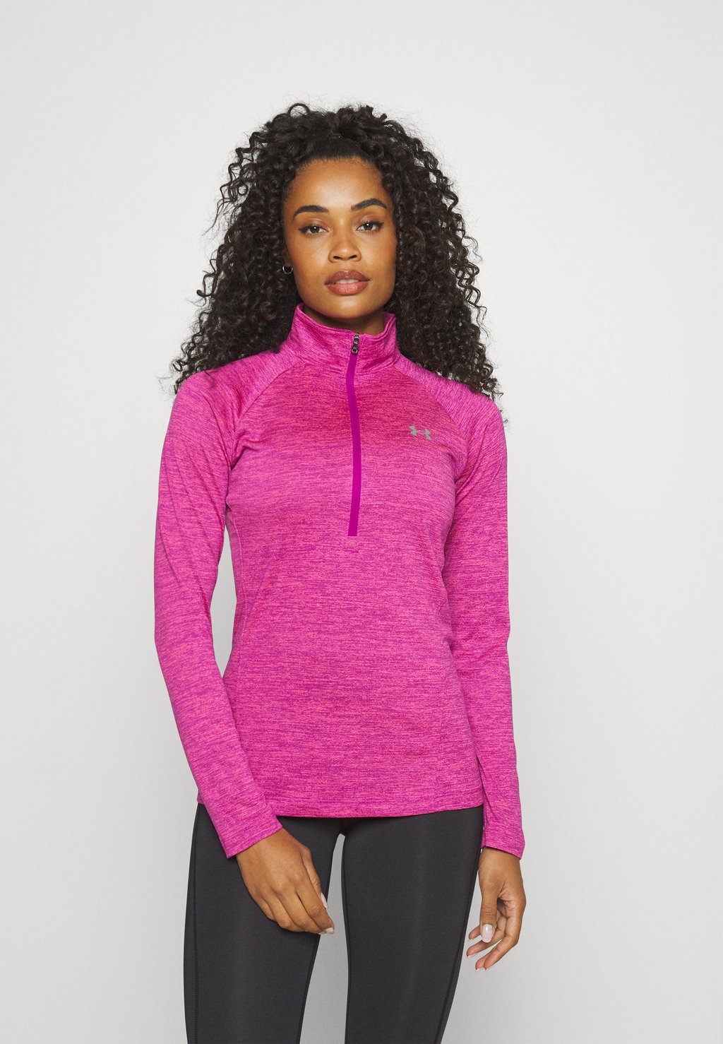 

Рубашка с длинным рукавом TECH ZIP TWIST Under Armour, цвет mystic magenta/rebel pink/metallic silver