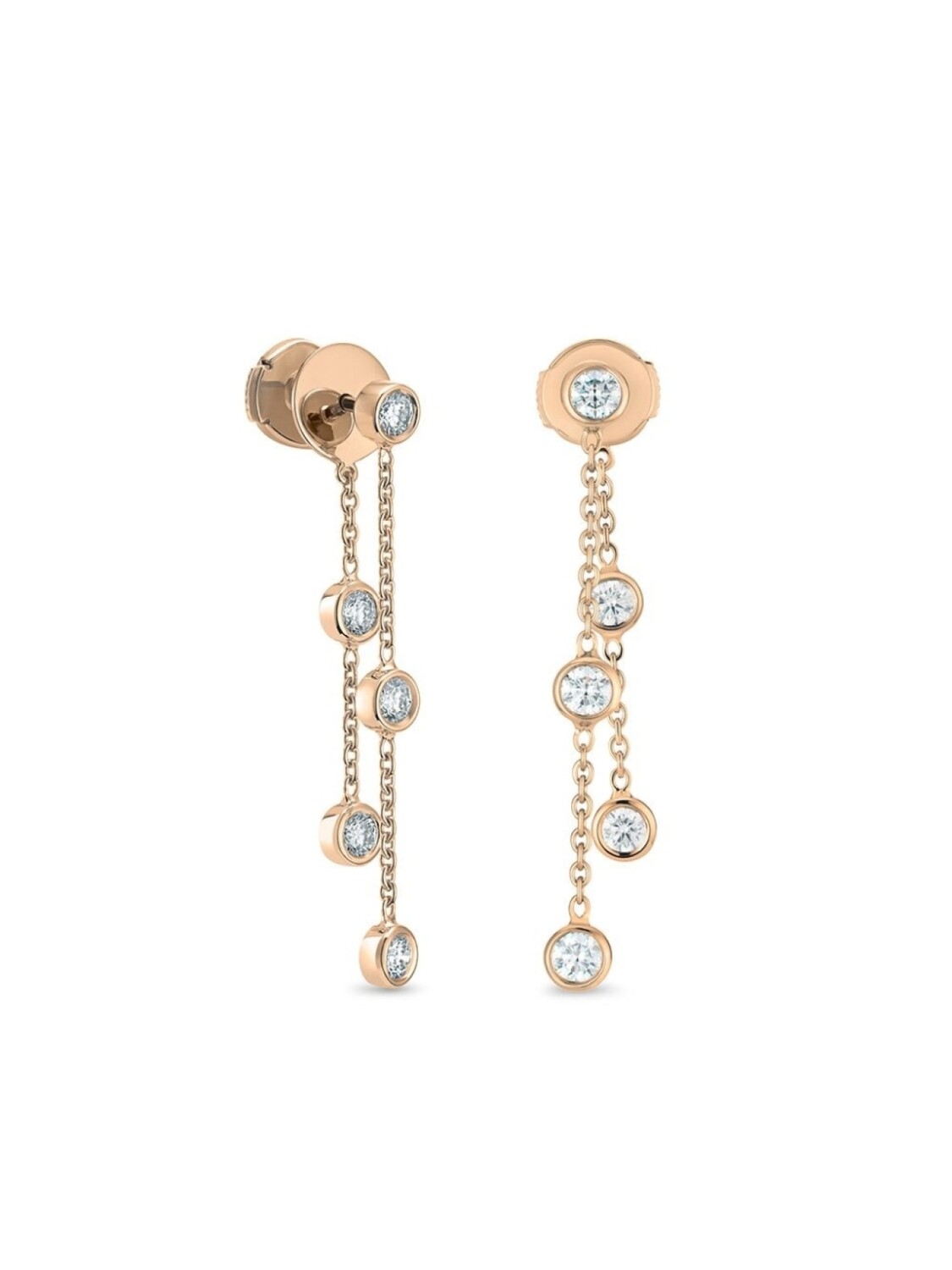

Серьги Clea Five из розового золота с бриллиантами De Beers Jewellers, золотой