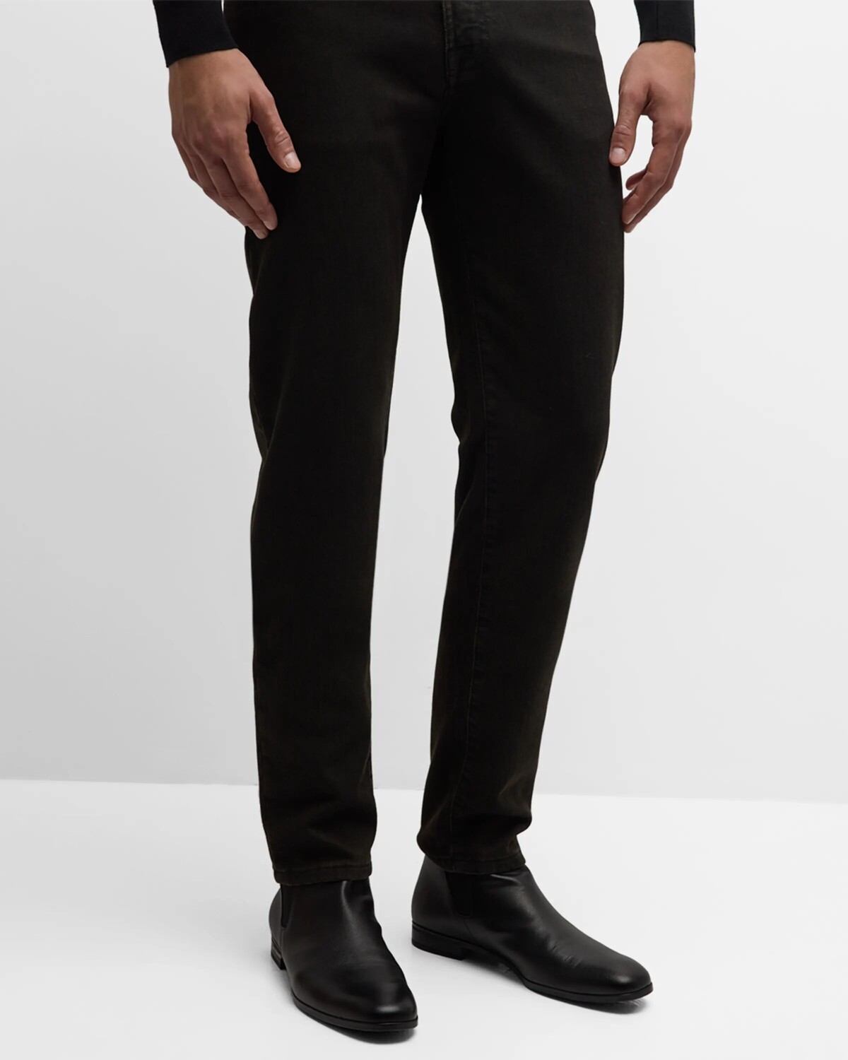 

Новые мужские джинсовые брюки с эффектом металлик Marco Pescarolo, цвет Dark Green/Grey